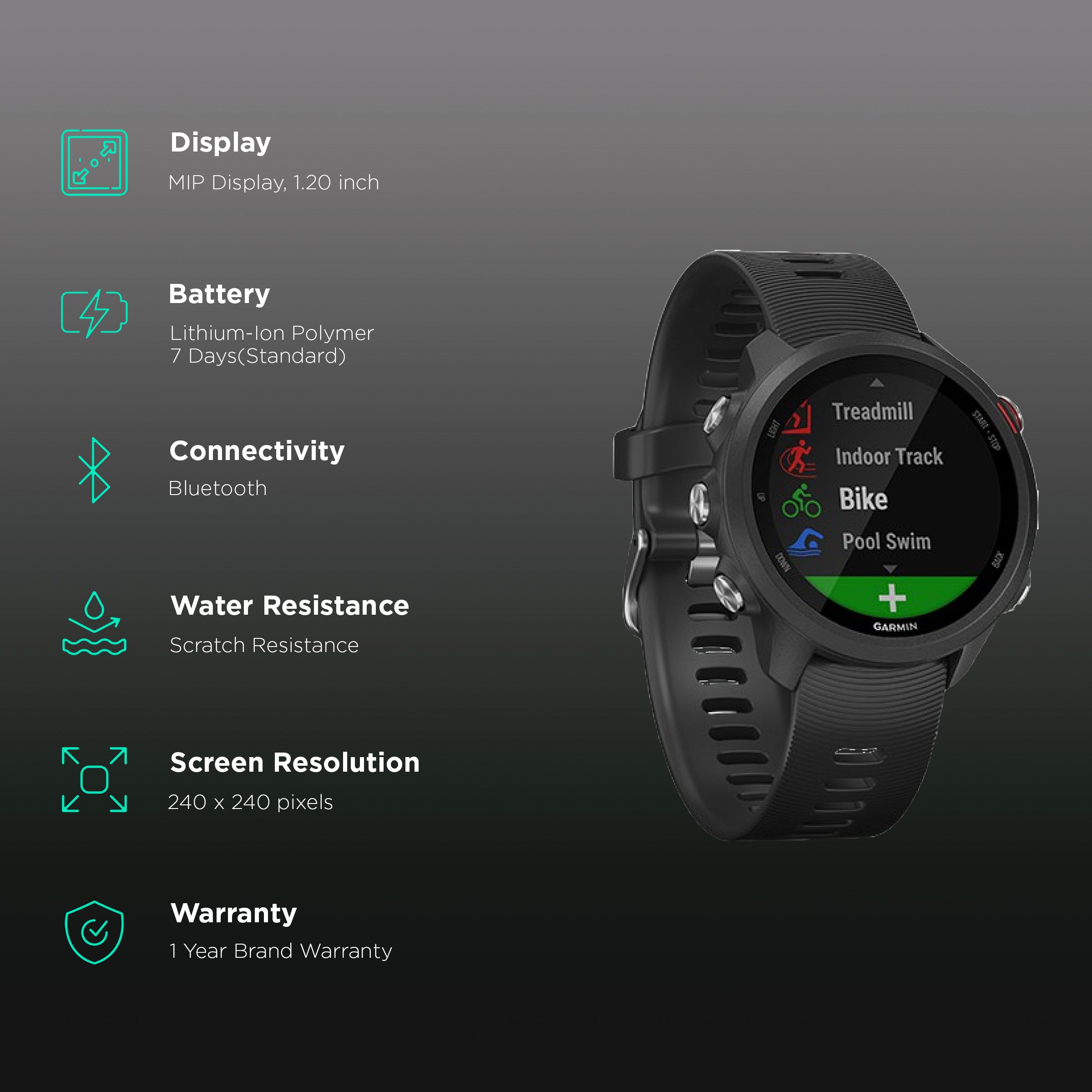 Buy GARMIN Forerunner 245 Music Smartwatch with Activity Tracker